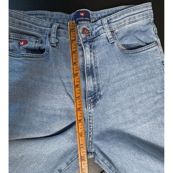 Amarisa Wide Leg Jeans Women's 29R Light Wash Cropped Raw Hem - Picture 4 of 11